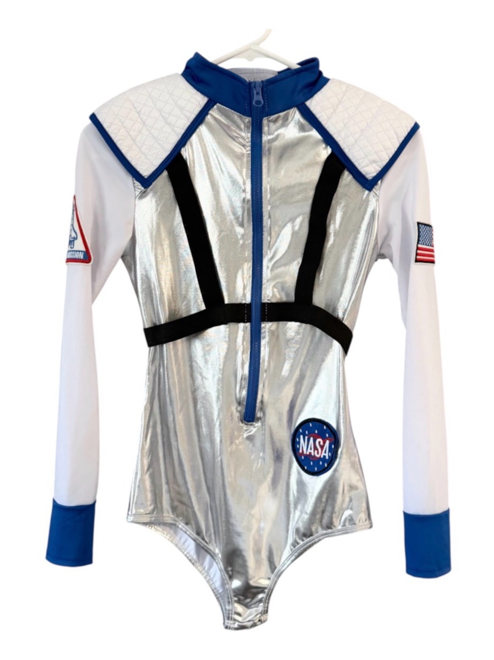 Y2K NASA Leg Avenue Galaxy Girl Astronaut Bodysuit halloween Costume- Size XS